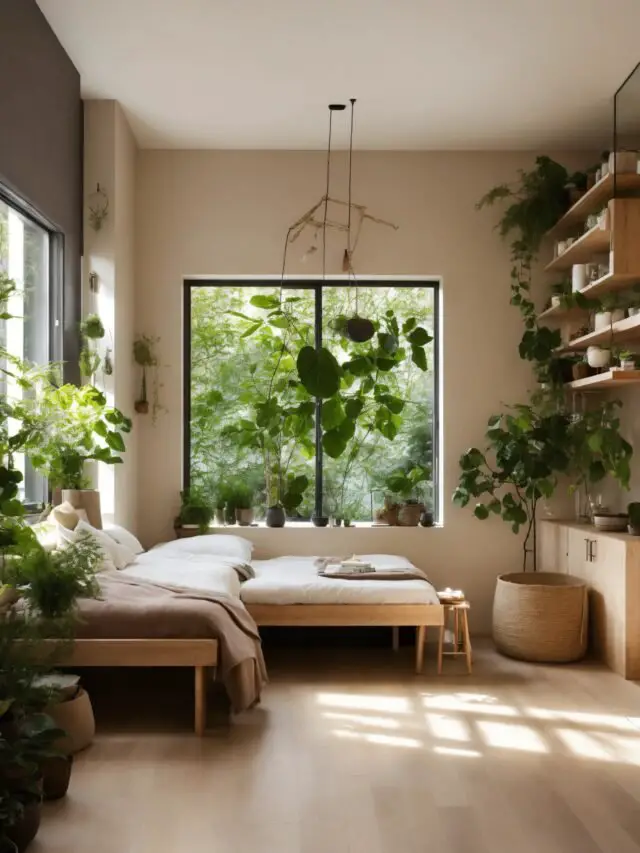 very organized room .biophilic design (2)